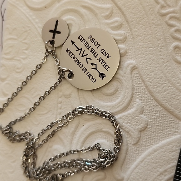God Is Greater Necklace 24 Inch Chain - Picture 2 of 4
